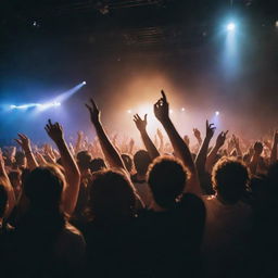 Depiction of the best activities during a concert: immersing in the music, cheering for the artist, singing along, enjoying the lighting show, and sharing the experience with friends