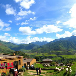 A breathtaking panorama of Marcapata, Peru, showcasing its rich natural landscapes