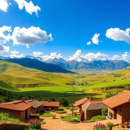 A breathtaking landscape featuring the scenic beauty of Marcapata, Peru