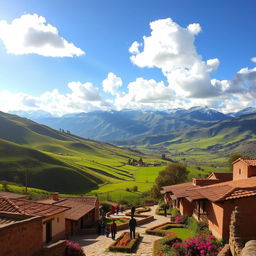 A breathtaking landscape featuring the scenic beauty of Marcapata, Peru