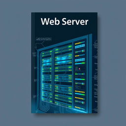 A book cover design featuring the theme of a web server