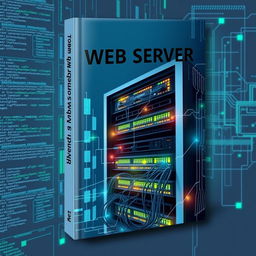 A book cover design featuring the theme of a web server