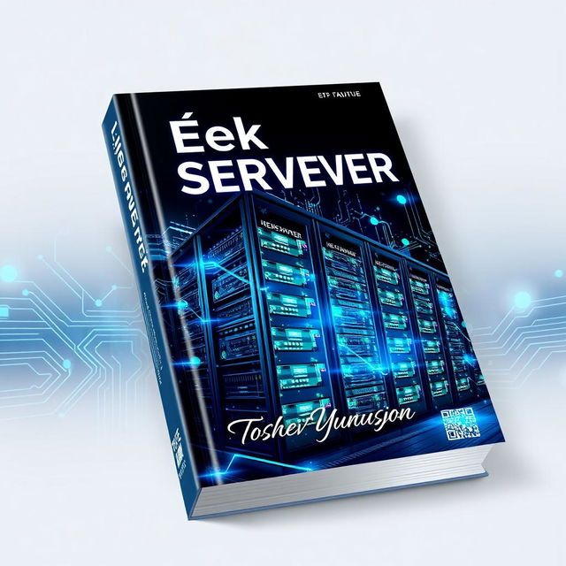 A captivating book cover design featuring a modern web server as the central theme