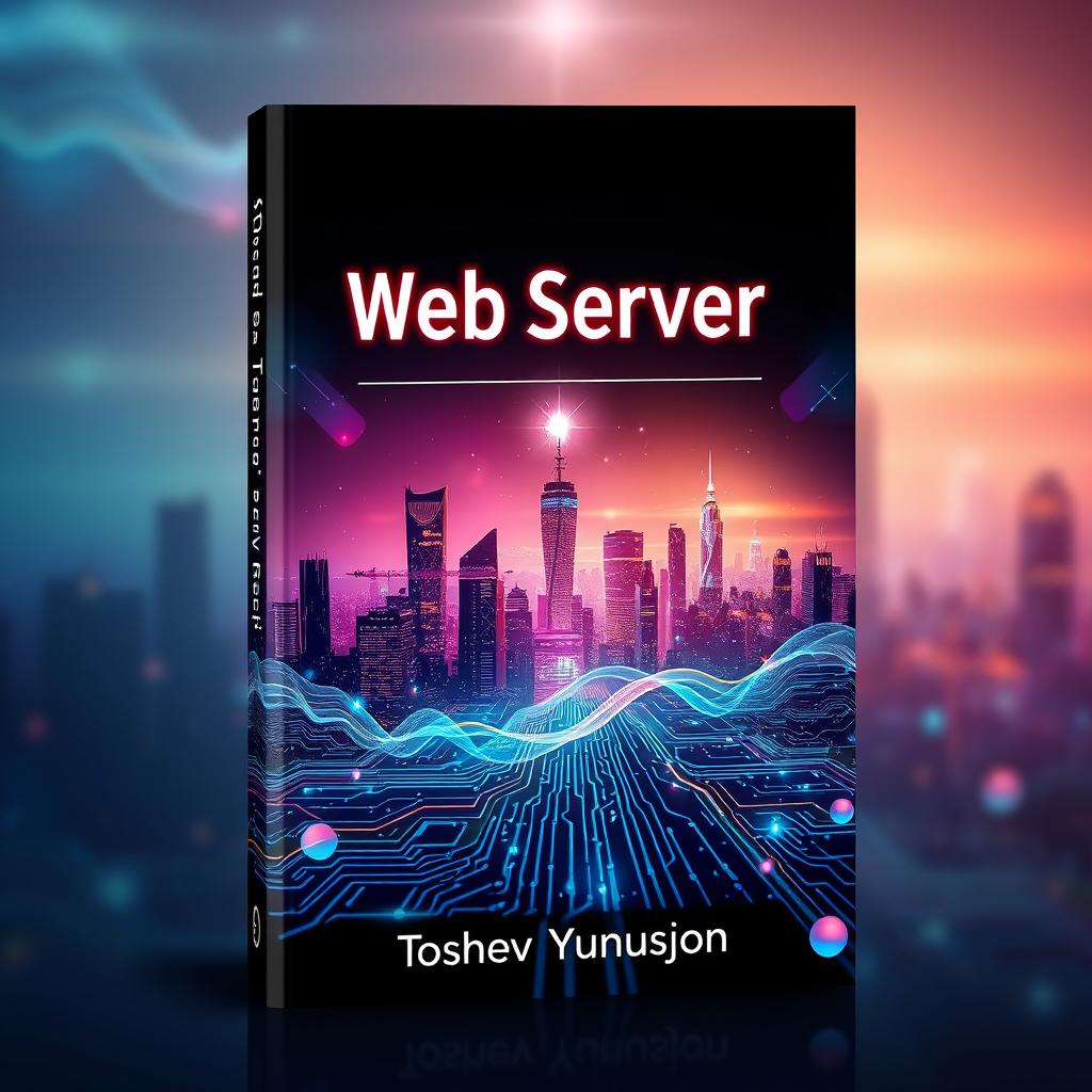 A captivating book cover design for a book titled 'Web Server' by author Toshev Yunusjon