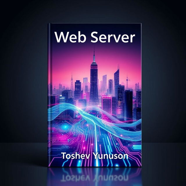 A captivating book cover design for a book titled 'Web Server' by author Toshev Yunusjon