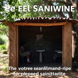 Image of a public toilet or latrine in a rural area, showcasing the significance of proper sanitation