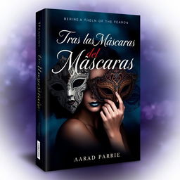 A captivating book cover design inspired by the title 'Tras las Máscaras del Corazón' (Behind the Masks of the Heart)