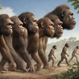 A depiction of the final stage of human evolution, showcasing potential significant changes in physical features, cognitive abilities, and adaptations to environmental and societal changes