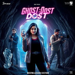 A visually stunning and humorous cinematic sci-fi film poster titled 'Ghost:Dost'