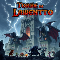 A pixel art cover illustration for a video game titled 'Torre de los Lamento DLC'