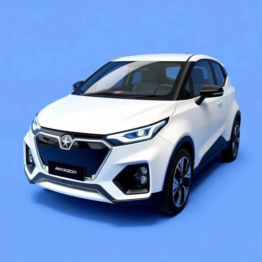 A miniature version of the Changan Avatar 07, designed in a charmingly compact style