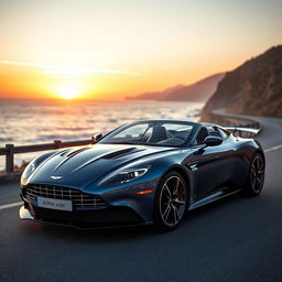 An elegant and powerful hybrid vehicle that seamlessly blends the sophisticated design of an Aston Martin with the sporty performance elements of a Porsche