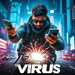 A cinematic science fiction film poster titled 'The Virus'