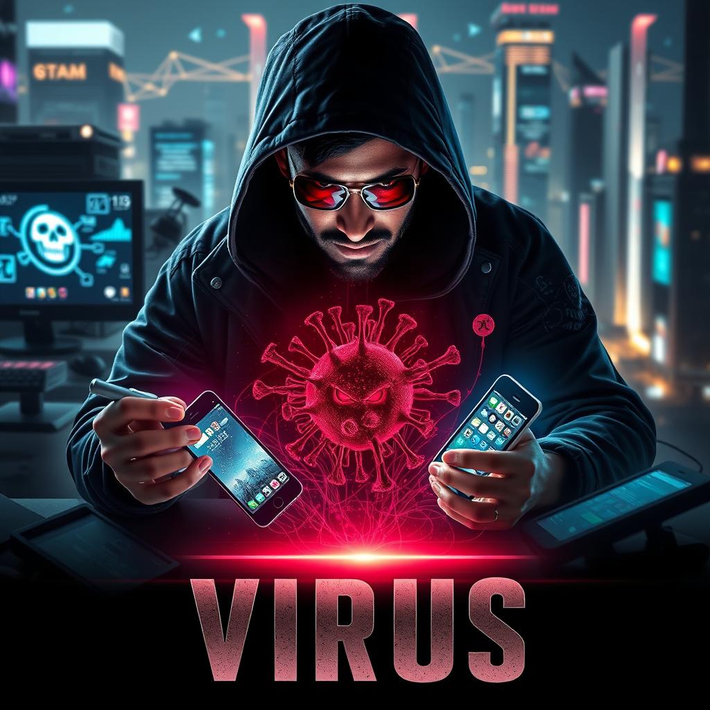 A cinematic sci-fi film poster titled 'The Virus'