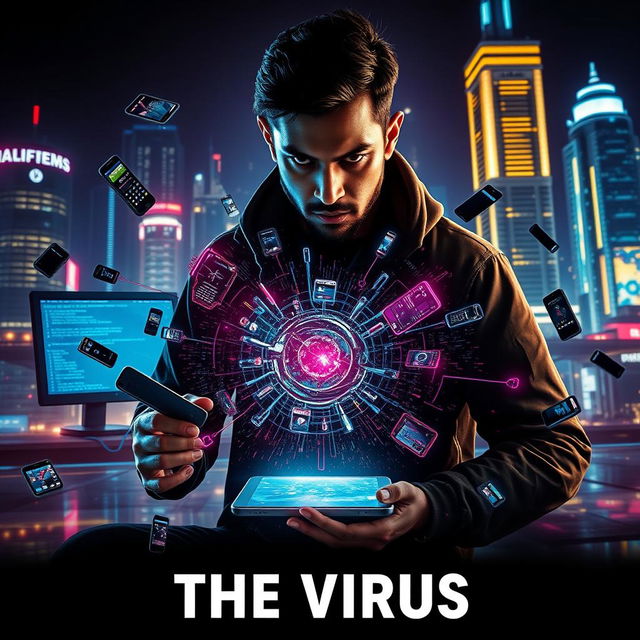 A cinematic sci-fi film poster titled 'The Virus'