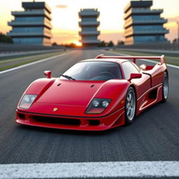 An innovative and futuristic concept vehicle that combines the Ferrari F40 and McLaren F1 into one extraordinary design