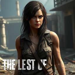 A highly detailed and artistic representation of Tess from 'The Last of Us', depicted in a post-apocalyptic setting with an emphasis on her confidence and strength