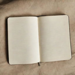 An open notebook on a bed featuring a lined heart drawing. Below the heart is the handwritten phrase 'El goti mami'.