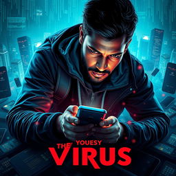 A cinematic sci-fi futuristic film poster titled 'The Virus'