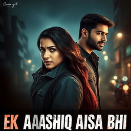 A dramatic and cinematic film poster for the movie 'EK AASHIQ AISA BHI'