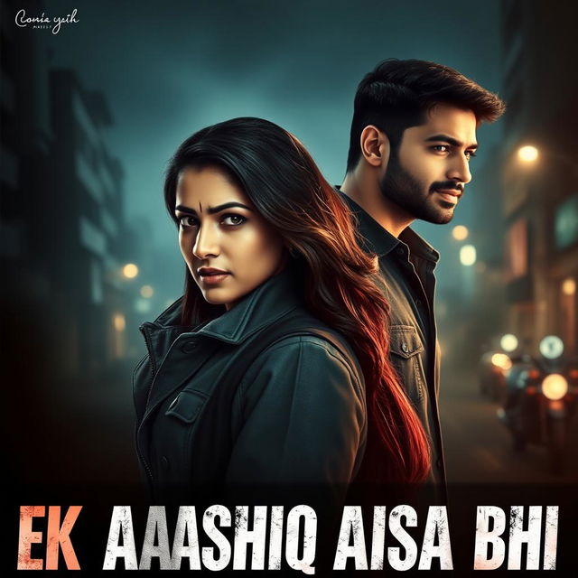 A dramatic and cinematic film poster for the movie 'EK AASHIQ AISA BHI'