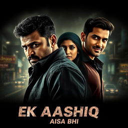 A dramatic and cinematic film poster for the movie 'EK AASHIQ AISA BHI'