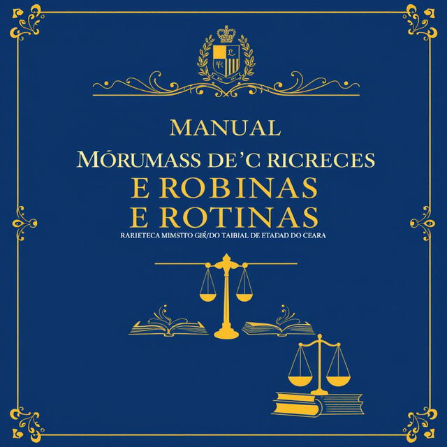 The cover design for the "Manual de Normas e Rotinas da Biblioteca Ministro Raimundo Girão do Tribunal de Contas do Estado do Ceará