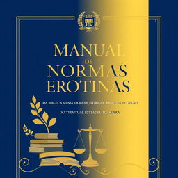 The cover design for the "Manual de Normas e Rotinas da Biblioteca Ministro Raimundo Girão do Tribunal de Contas do Estado do Ceará