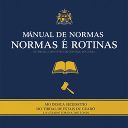 The cover design for the "Manual de Normas e Rotinas da Biblioteca Ministro Raimundo Girão do Tribunal de Contas do Estado do Ceará