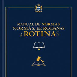 The cover design for the "Manual de Normas e Rotinas da Biblioteca Ministro Raimundo Girão do Tribunal de Contas do Estado do Ceará