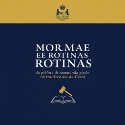 The cover design for the "Manual de Normas e Rotinas da Biblioteca Ministro Raimundo Girão do Tribunal de Contas do Estado do Ceará