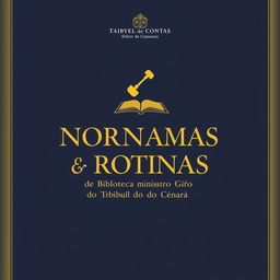 The cover design for the "Manual de Normas e Rotinas da Biblioteca Ministro Raimundo Girão do Tribunal de Contas do Estado do Ceará