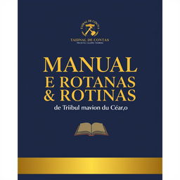 The cover design for the "Manual de Normas e Rotinas da Biblioteca Ministro Raimundo Girão do Tribunal de Contas do Estado do Ceará