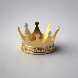 An abstract symbolic representation of gold. Show it in various symbolic representations such as a golden crown, a coin, and an ingot to signify wealth, power, and success.