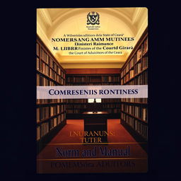 A comprehensive manual titled 'Norms and Routines of the Library Minister Raimundo Girão of the Court of Auditors of the State of Ceará', featuring a professional and formal design