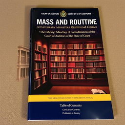 A comprehensive manual titled 'Norms and Routines of the Library Minister Raimundo Girão of the Court of Auditors of the State of Ceará', featuring a professional and formal design