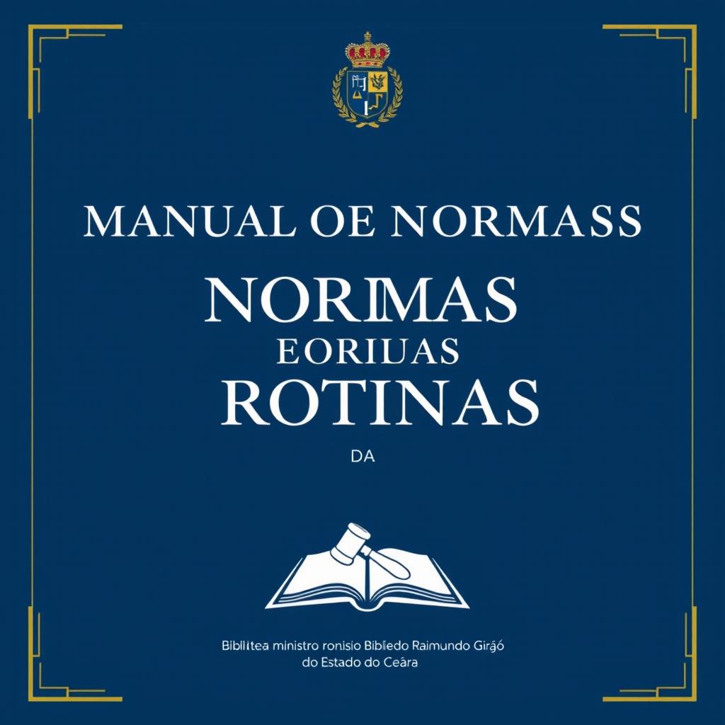 The cover design for the "Manual de Normas e Rotinas da Biblioteca Ministro Raimundo Girão do Tribunal de Contas do Estado do Ceará