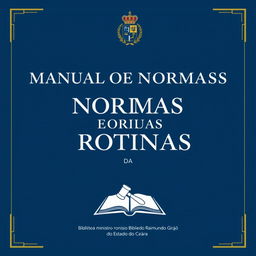 The cover design for the "Manual de Normas e Rotinas da Biblioteca Ministro Raimundo Girão do Tribunal de Contas do Estado do Ceará