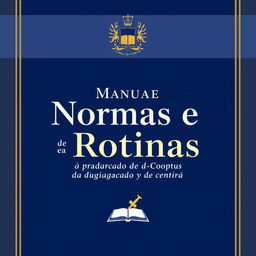 The cover design for the "Manual de Normas e Rotinas da Biblioteca Ministro Raimundo Girão do Tribunal de Contas do Estado do Ceará