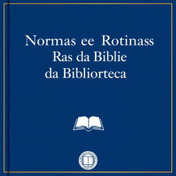 Cover design for the "Manual de Normas e Rotinas da Biblioteca