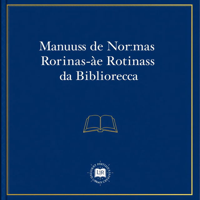 Cover design for the "Manual de Normas e Rotinas da Biblioteca