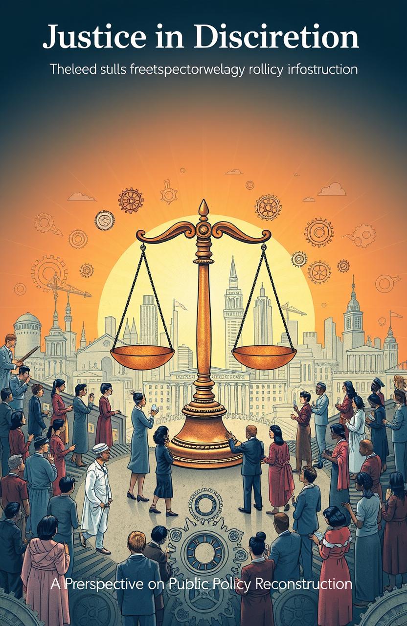 An intricate illustration symbolizing 'Justice in Discretion: A Perspective on Public Policy Reconstruction'