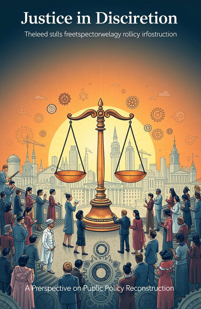 An intricate illustration symbolizing 'Justice in Discretion: A Perspective on Public Policy Reconstruction'