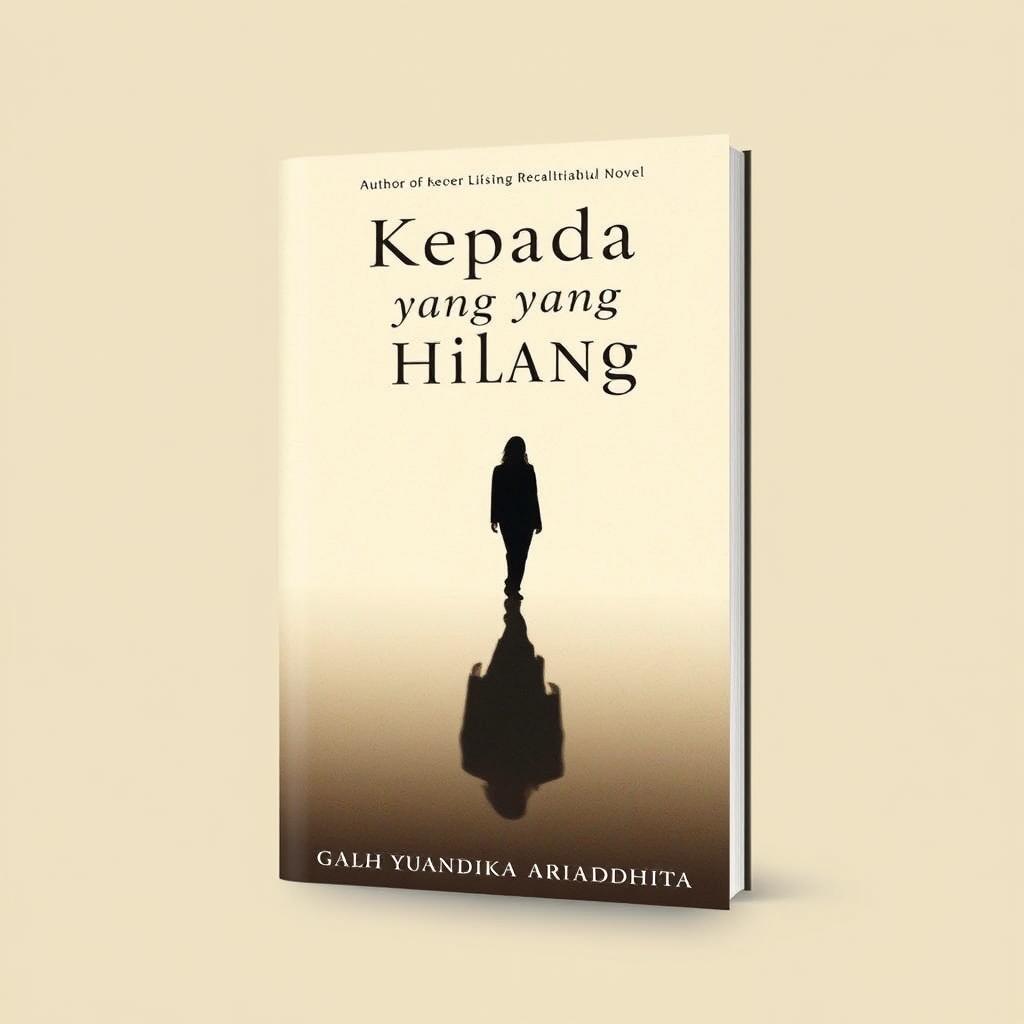 A book cover design for a novel titled 'Kepada yang Hilang', showcasing a classic atmosphere