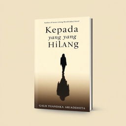 A book cover design for a novel titled 'Kepada yang Hilang', showcasing a classic atmosphere