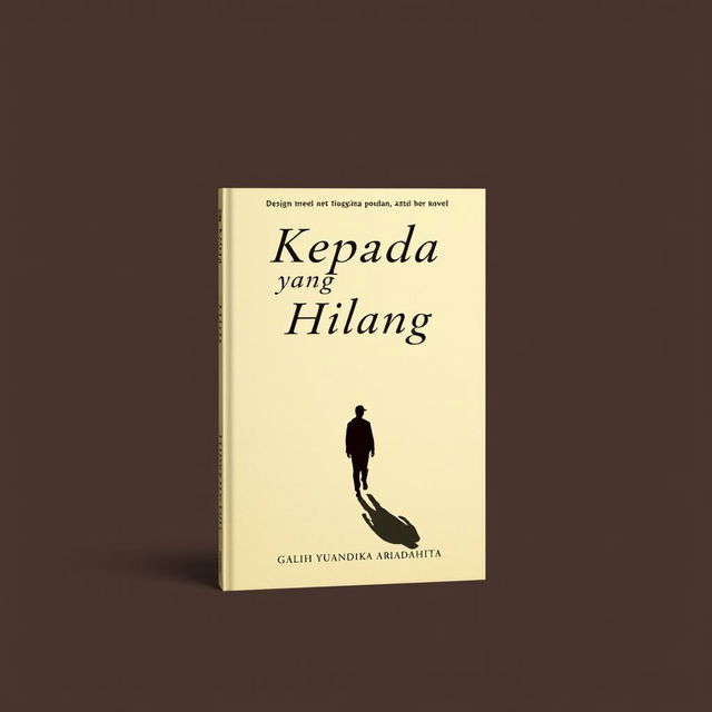 A book cover design for a novel titled 'Kepada yang Hilang', showcasing a classic atmosphere