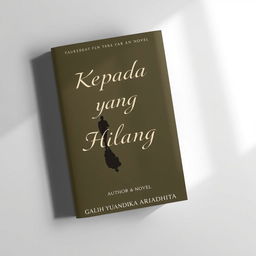 A book cover design for a novel titled 'Kepada yang Hilang', showcasing a classic atmosphere