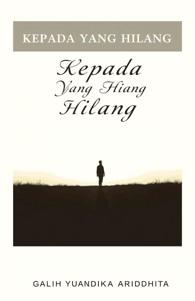 A classic novel cover design titled 'Kepada Yang Hilang'