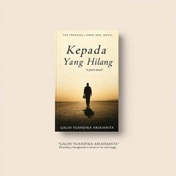 A classic novel cover design titled 'Kepada Yang Hilang'