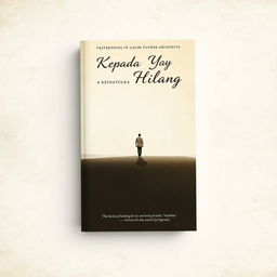 A classic novel cover design titled 'Kepada Yang Hilang'